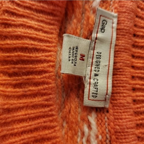 GAP Vintage Wool Blend Snowflake Christmas Winter Woman's Sweater Size Medium - Picture 4 of 5